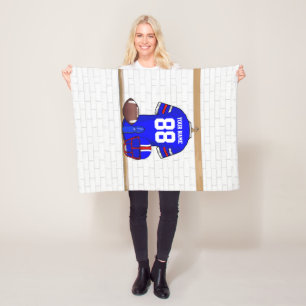 Cobertor De Velo Jérsei vermelho branco azul personalizado do