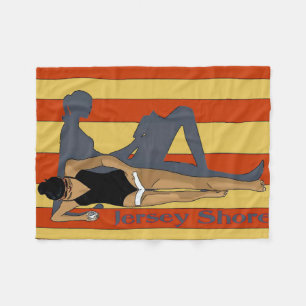 Cobertor De Velo Jersey Shore, Gal on Beach Towel