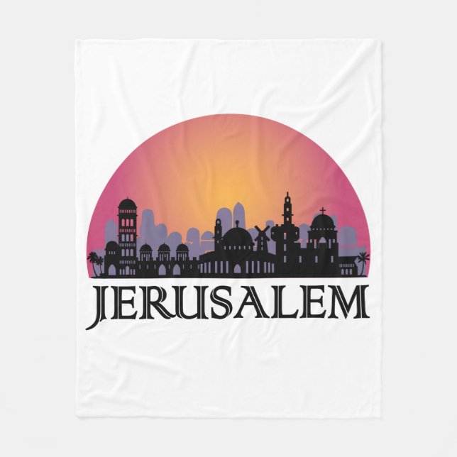 Cobertor De Velo Jerusalém Skyline - Israel Viagem (Frente)