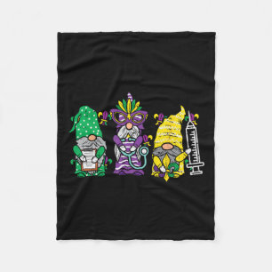 Cobertor De Velo Jester Gnomos Enfermeira Mardi Gras Mulheres Rn Ic
