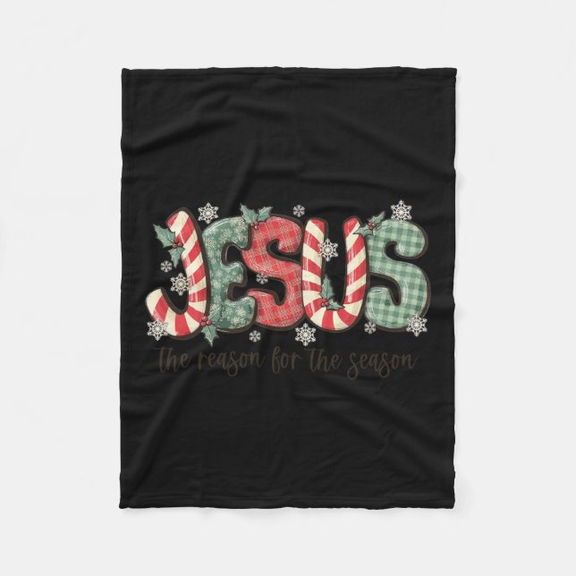 Cobertor De Velo Jesus A Razão Para A Época Cristã Christma (Frente)