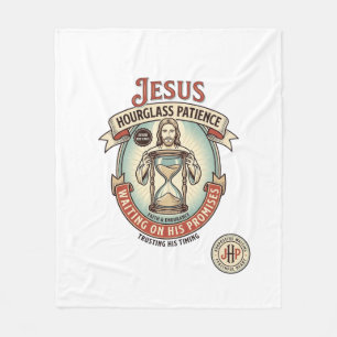 Cobertor De Velo Jesus Ampulheta Paciência Jesus Ampulheta Paciênci