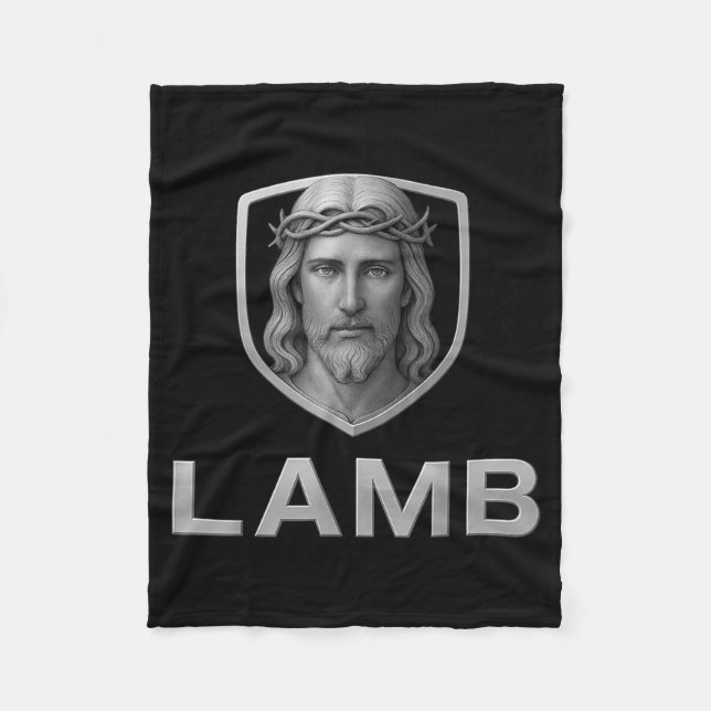 Cobertor De Velo Jesus As The Lamb Iconic Christian Image  (Frente)