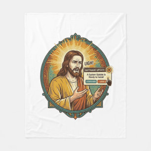 Cobertor De Velo Jesus Atualização de Software Irritante Pop Up Hum