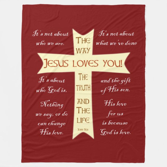 Cobertor De Velo Jesus Blanket - Flórida Vermelha (Frente)