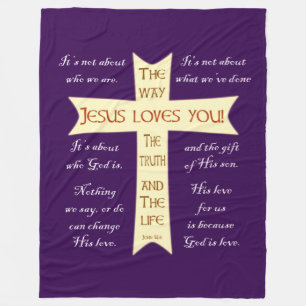 Cobertor De Velo Jesus Blanket - Folha Roxa