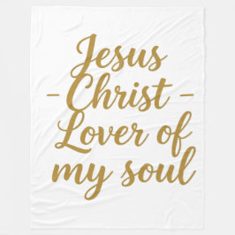 Cobertor De Velo Jesus Christ Lover of My Soul Fleece Blanket 