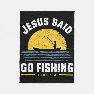 Cobertor De Velo Jesus Cristo Disse Vá Pescar Cristão Pescador F