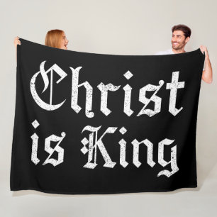 Cobertor De Velo Jesus Cristo é Rei Arte Grunge Gothic Blackletter