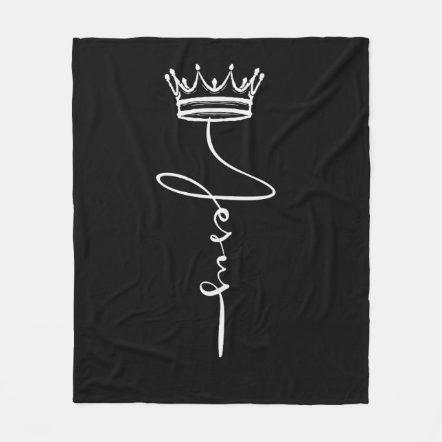 Cobertor De Velo 'Jesus' Crown Prayer Time Relaxation Christian  (Frente)