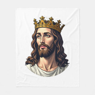 Cobertor De Velo Jesus Crowned King Vintage Engraving Faith Shirt (
