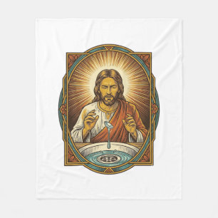 Cobertor De Velo Jesus deixou cair lente de contato no ralo da pia