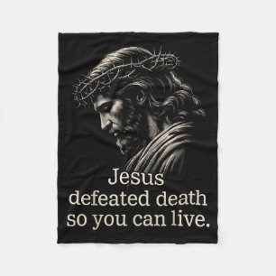 Cobertor De Velo Jesus Derrotou a Morte Para Você Viver Fé Cristã