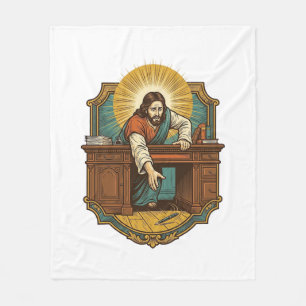 Cobertor De Velo Jesus Derrubou Caneta Atrás de Pesada Mesa Humor D