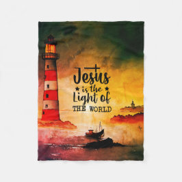 Cobertor De Velo Jesus é a luz do verso da Bíblia mundial