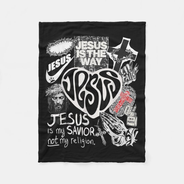 Cobertor De Velo Jesus é a maneira como a Bíblia cristã verte Deus  (Frente)