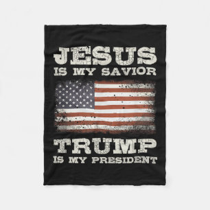 Cobertor De Velo Jesus é meu salvador, Trump é meu presidente