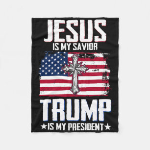 Cobertor De Velo Jesus É Meu Salvador Trump É Meu Presidente 2