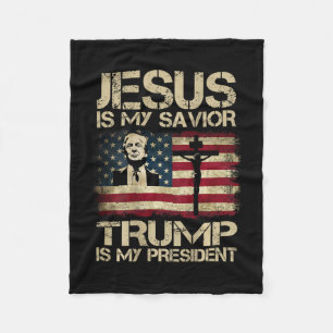 Cobertor De Velo Jesus É Meu Salvador Trump É Meu Presidente Bandei