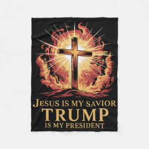 Cobertor De Velo Jesus É Meu Salvador Trump É Meu Presidente Cristã