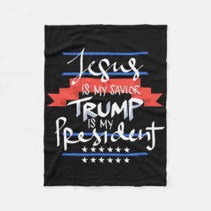 Cobertor De Velo Jesus É Meu Salvador Trump É Meu Presidente Patrió