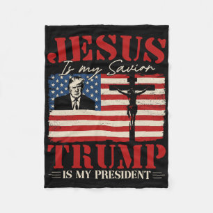 Cobertor De Velo Jesus É Meu Salvador Trump É Meu Presidente Trump