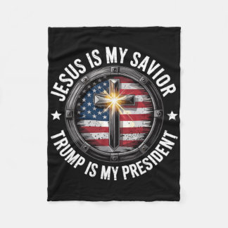 Cobertor De Velo Jesus É Meu Salvador Trump Meu Presidente Co Crist