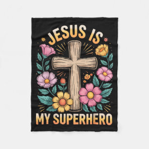 Cobertor De Velo Jesus É Meu Super-Herói