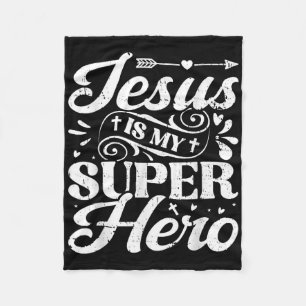 Cobertor De Velo Jesus é meu super-herói - religioso cristão