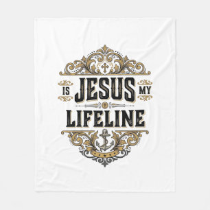 Cobertor De Velo Jesus É Minha Linha da Vida Camisa Vintage Cristã