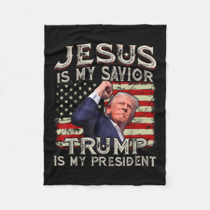 Cobertor De Velo Jesus é o meu salvador é o meu presidente american