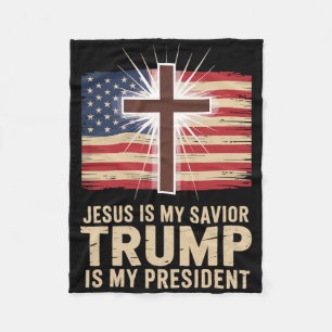 Cobertor De Velo Jesus é o meu salvador é o meu presidente político