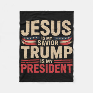 Cobertor De Velo Jesus é o meu salvador Trump é o meu presidente pr