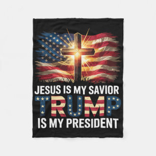 Cobertor De Velo Jesus é o meu salvador Trump é o meu presidente pr