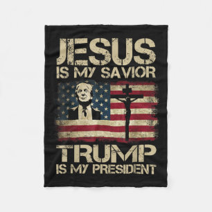 Cobertor De Velo Jesus é o meu salvador Trump é o meu presidente Tr