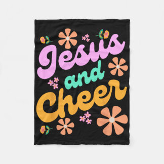 Cobertor De Velo Jesus E Treino Treinadora De Cheerleading Engraçad