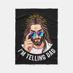 Cobertor De Velo Jesus engraçado estou contando ao papai