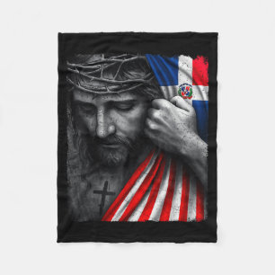 Cobertor De Velo Jesus Fé Cruz Coroa América República Dominicana