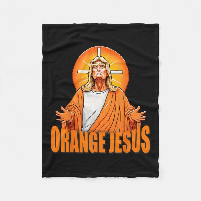 Cobertor De Velo Jesus Funny Trump (Frente)
