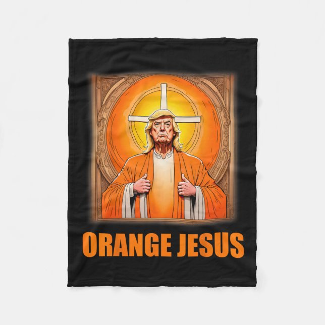 Cobertor De Velo Jesus Funny Trump 1 (Frente)
