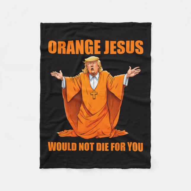 Cobertor De Velo Jesus Funny Trump 2 (Frente)