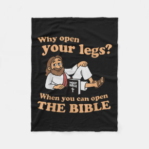 Cobertor De Velo Jesus Groovy Por que abrir as pernas quando você p