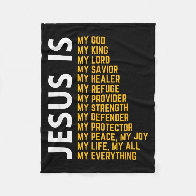 Cobertor De Velo Jesus Is My Everything Christian God Jesus Religio (Frente)