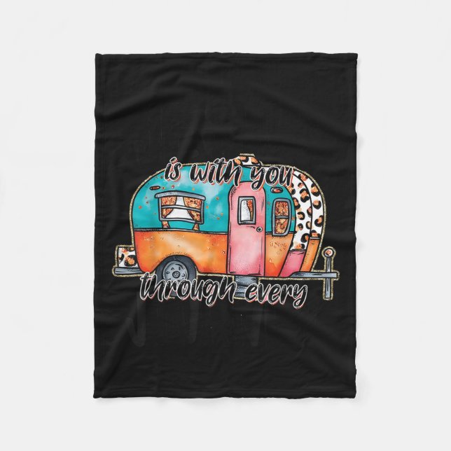 Cobertor De Velo Jesus Is With You Through Every Journey Camper Chr (Frente)