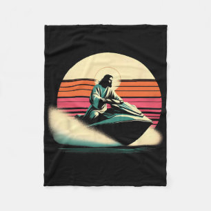 Cobertor De Velo Jesus Jet Skiing - Engraçado Religioso Cristão J
