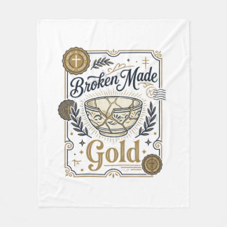 Cobertor De Velo Jesus Kintsugi Ouro Feito Quebrado Cerâmica Quebra