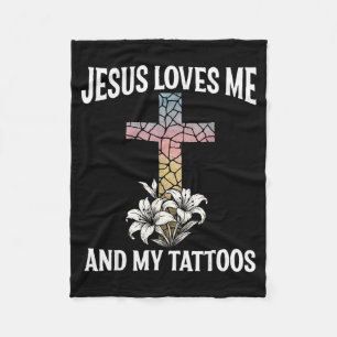 Cobertor De Velo Jesus Me Ama E Minhas Tatuagens _1 