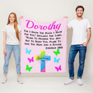 COBERTOR DE VELO JESUS ME AMA JEREMIAH 29:11 PERSONALIZADO