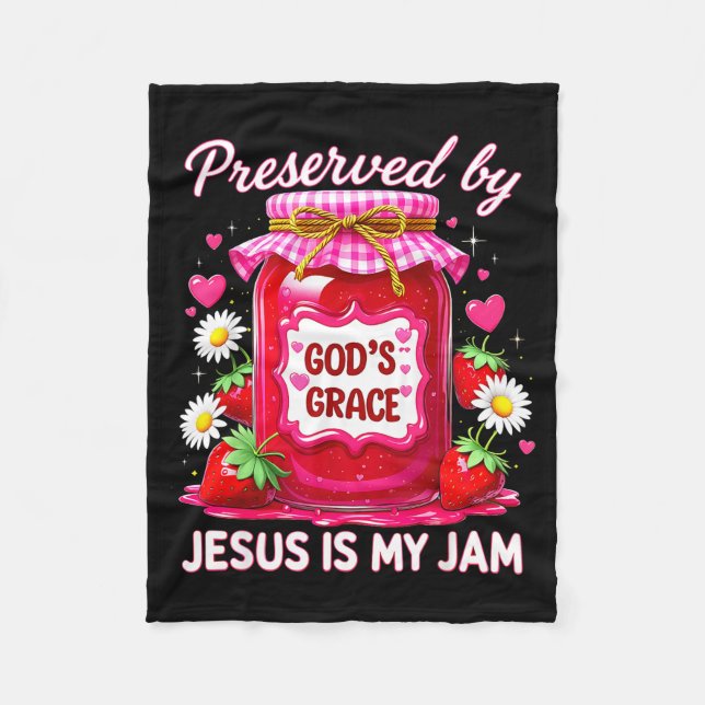 Cobertor De Velo Jesus My Jam Strawberry Coquette Nk Preserved God’ (Frente)