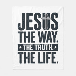 Cobertor De Velo Jesus O Caminho A Verdade A Vida Camiseta Cristã